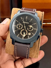 Fos**l Machine Chronograph Brown Leather Watch